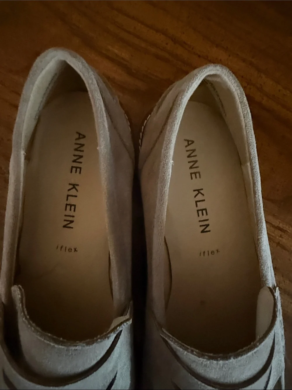 Anne Klein Men's Suede Penny Loafers in Taupe